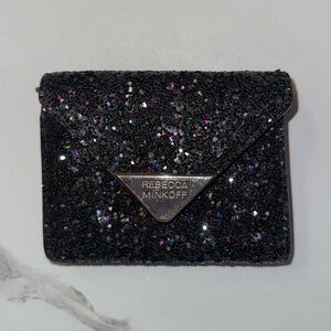 Rebecca Minkoff Women's Purple Glitter Wallet Keychain